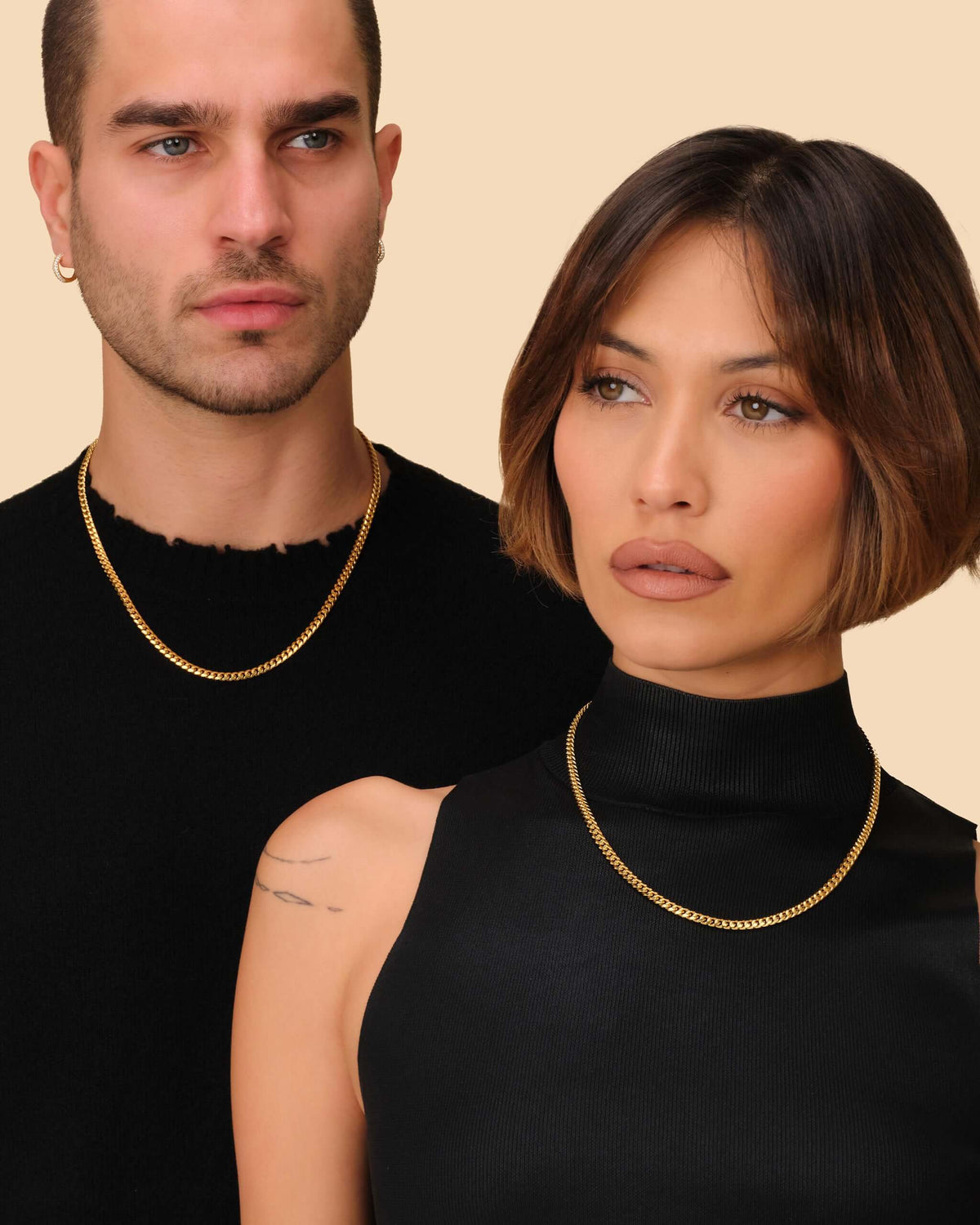 His and Hers Cuban 5mm Chain Set - JAXXON