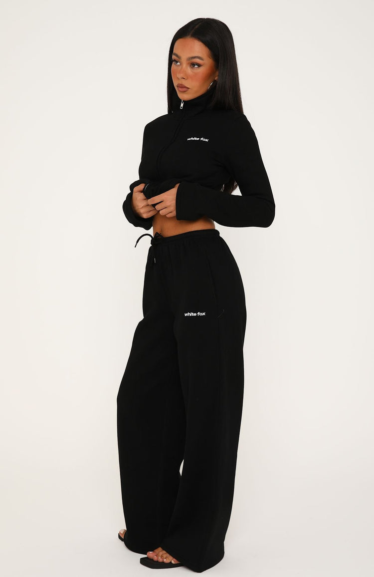 Not Changing Wide Leg Sweatpants Black