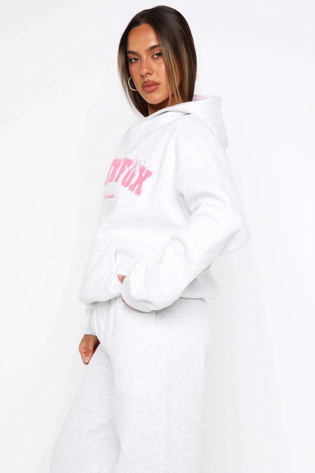Daydreamers Madeline Oversized Hoodie Grey Marle