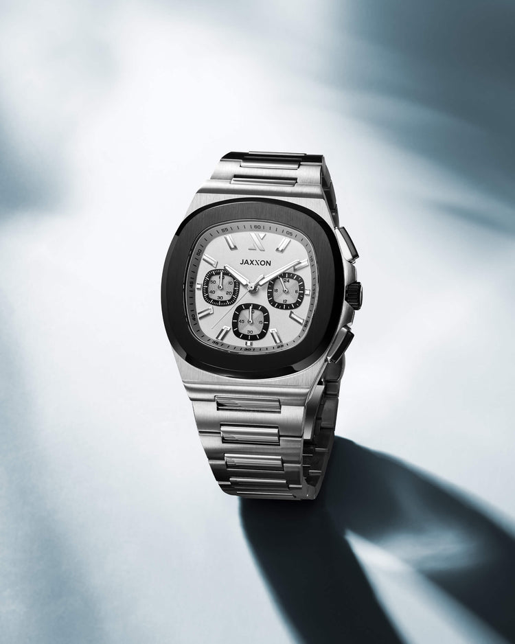 JX1 Chronograph Watch + Cuban Link Chain 8mm - JAXXON