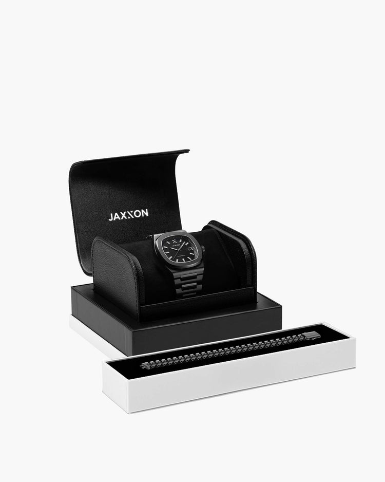 JX1 Automatic Watch + Cuban Link Bracelet 8mm - JAXXON