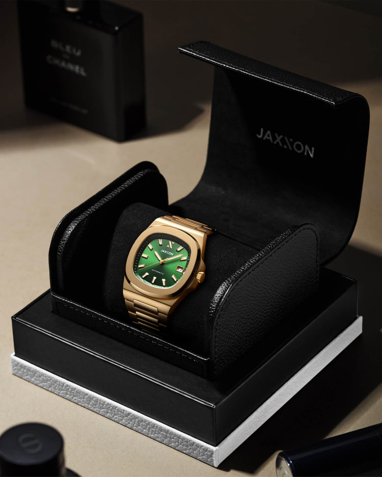 JX1 Automatic Watch + Cuban Link Chain 8mm - JAXXON