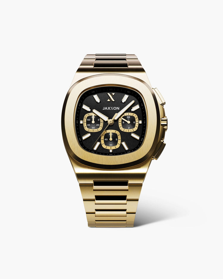 JX1 Chronograph Watch + Cuban Set 8mm - JAXXON