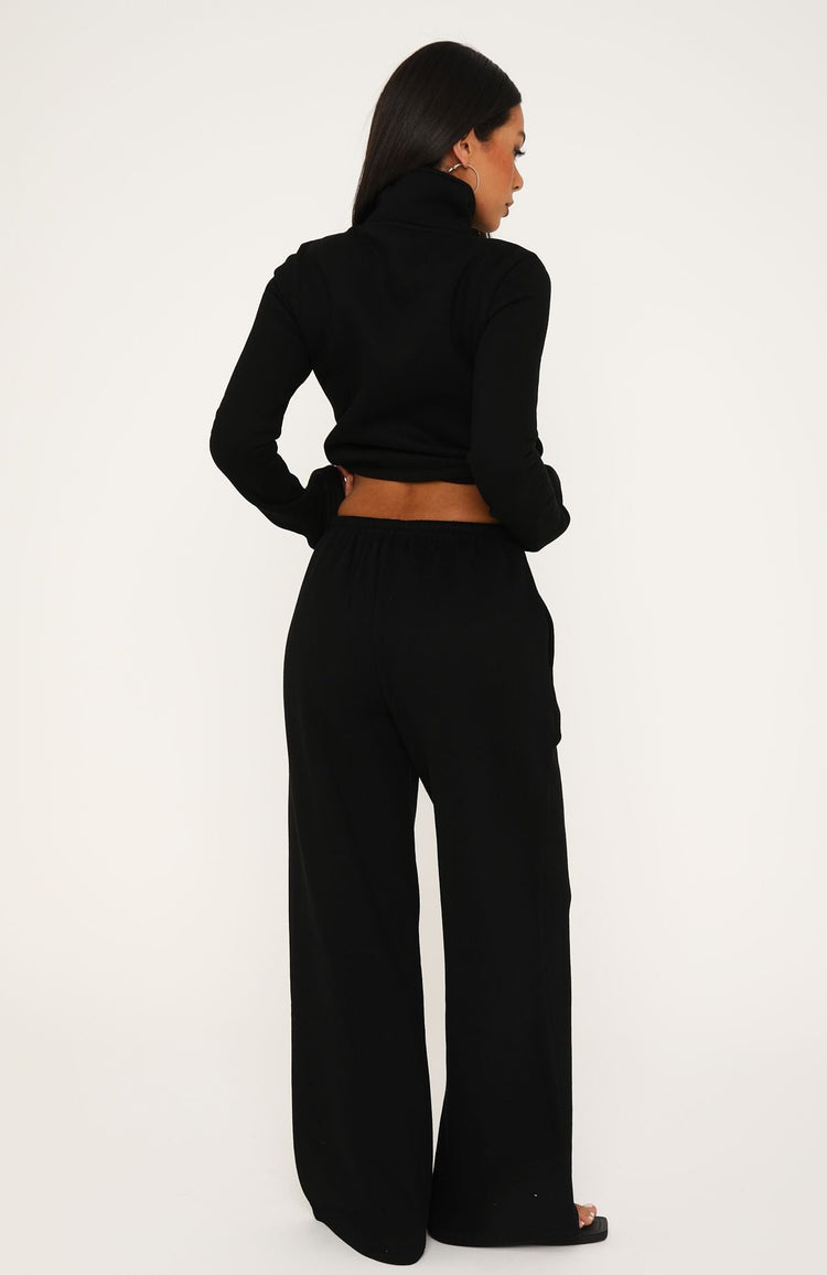 Not Changing Wide Leg Sweatpants Black