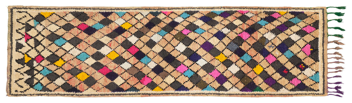 Vintage Moroccan Runner Rug Cazielu