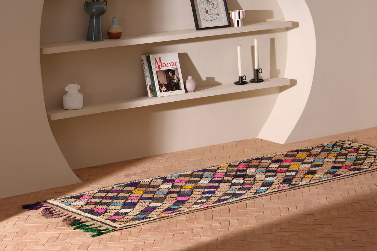 Vintage Moroccan Runner Rug Cazielu