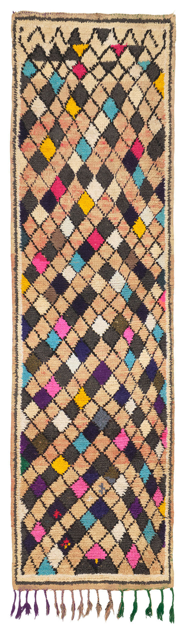 Vintage Moroccan Runner Rug Cazielu