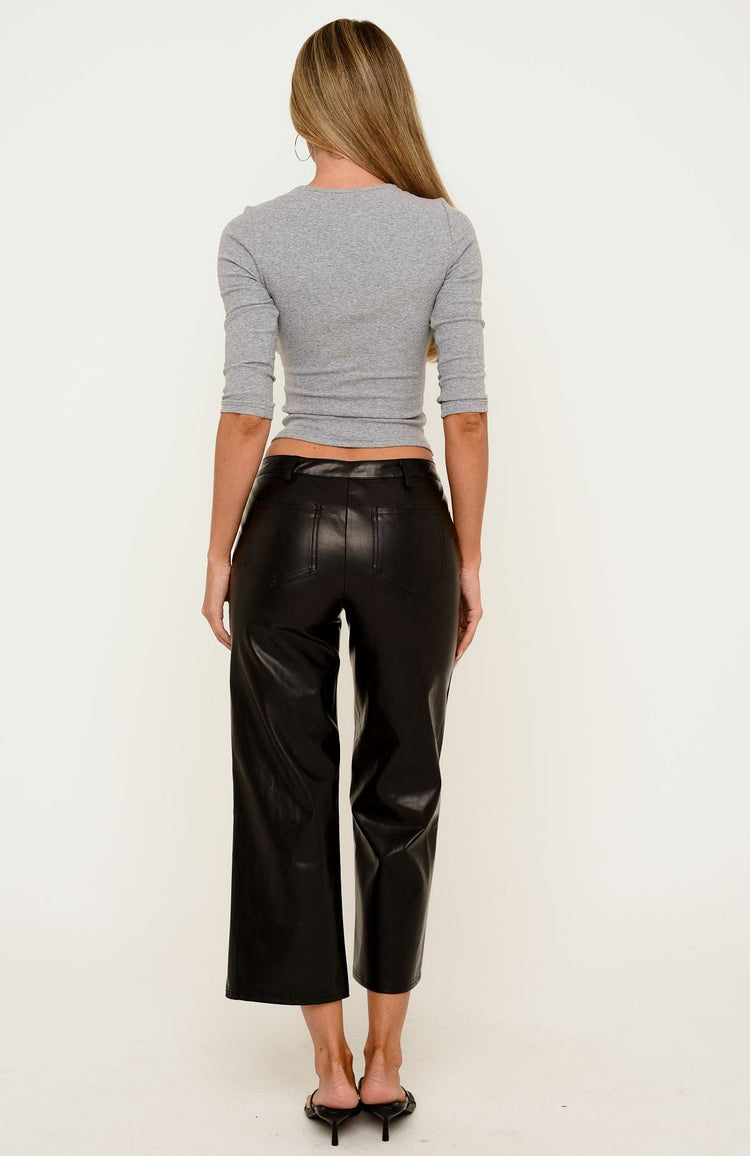 Understood PU Capri Pants Black