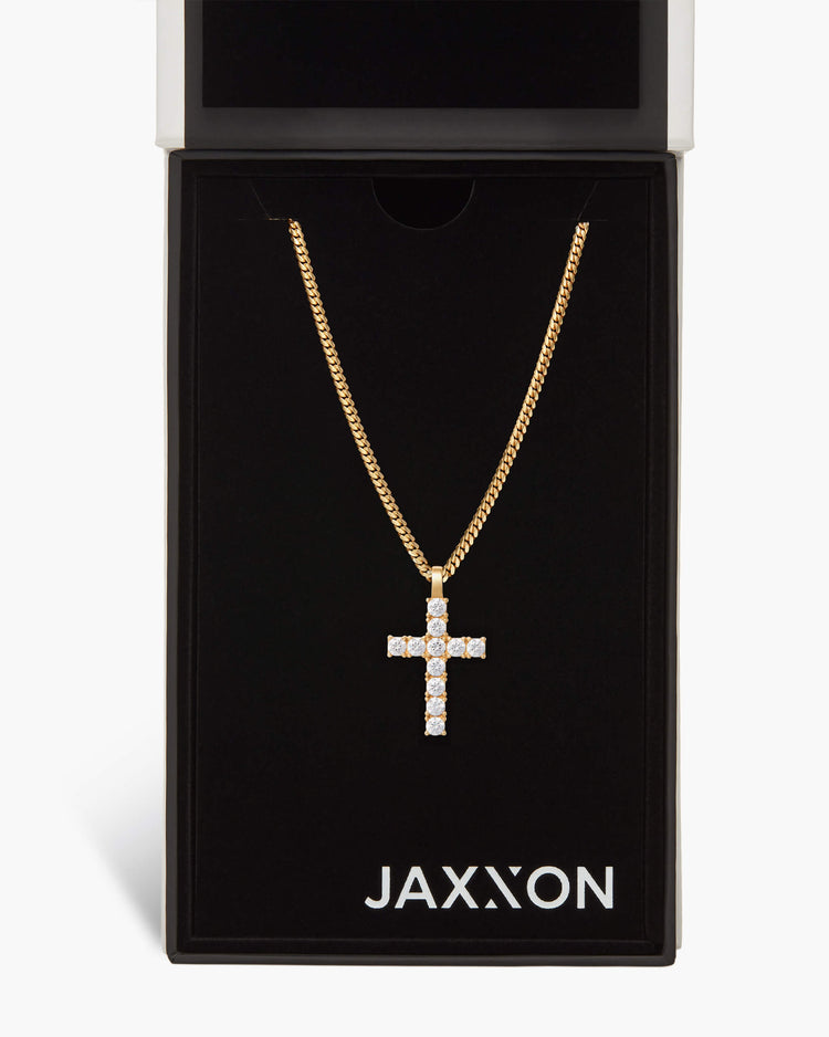 Micro Studded Cross Pendant - JAXXON