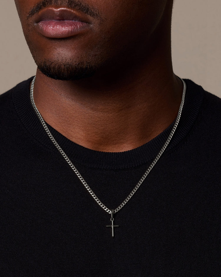 Mini Architectural Cross Pendant