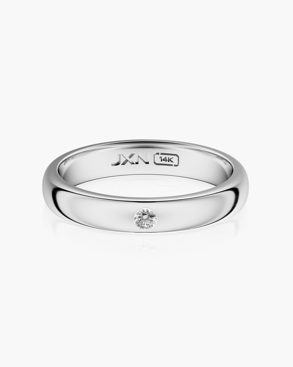 Modern Classic Diamond Solitaire Band 4mm - JAXXON