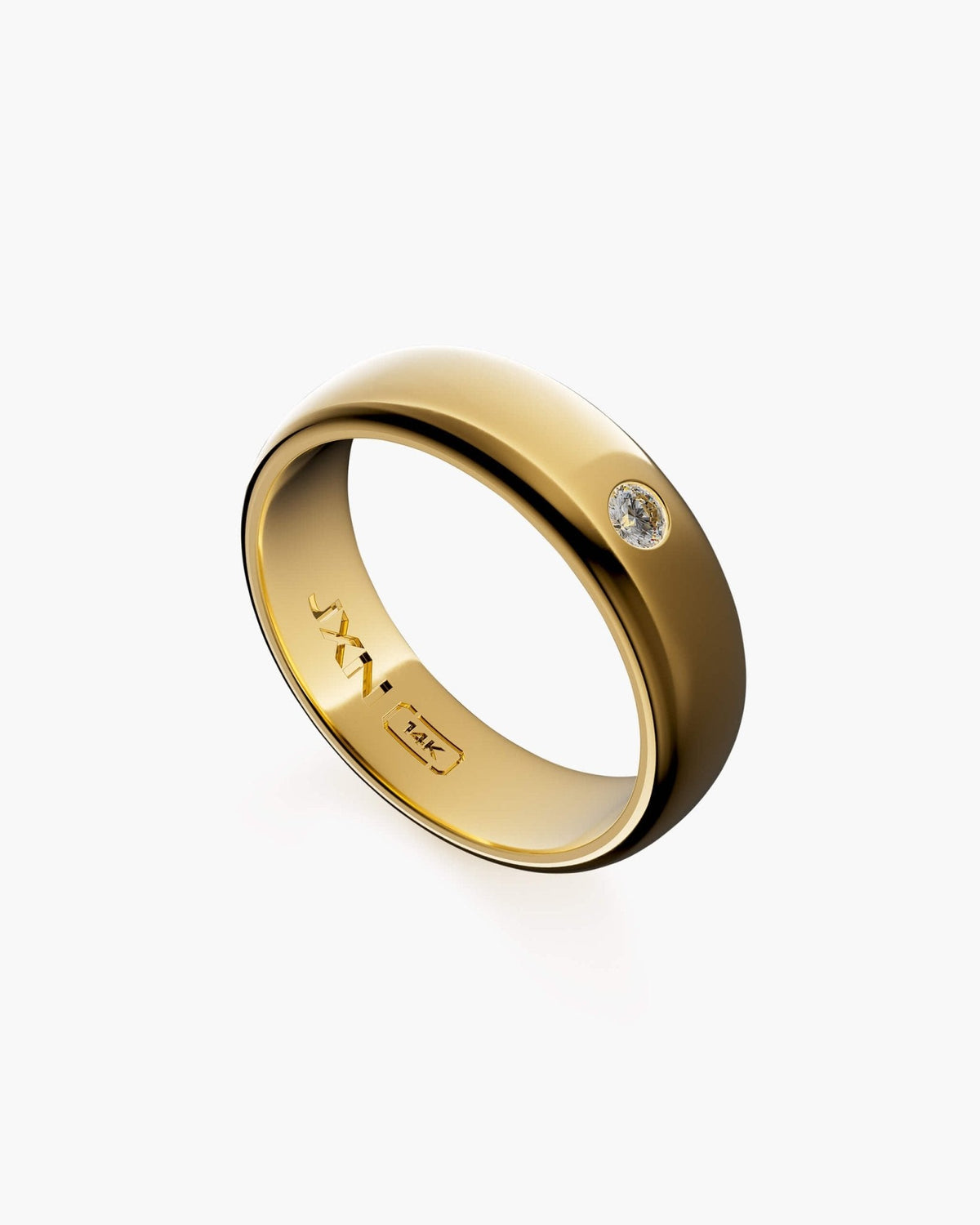 Modern Classic Diamond Solitaire Band 6mm - JAXXON