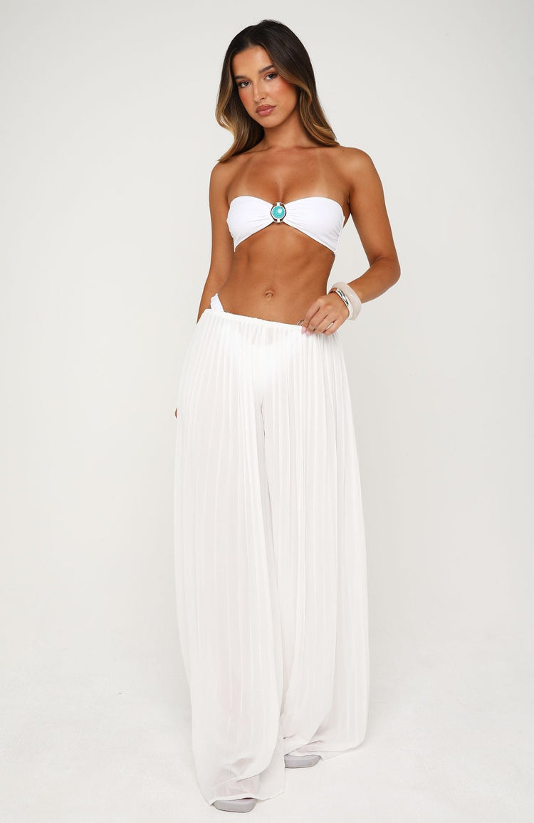 Breeze And Bare Wide Leg Pants Off White