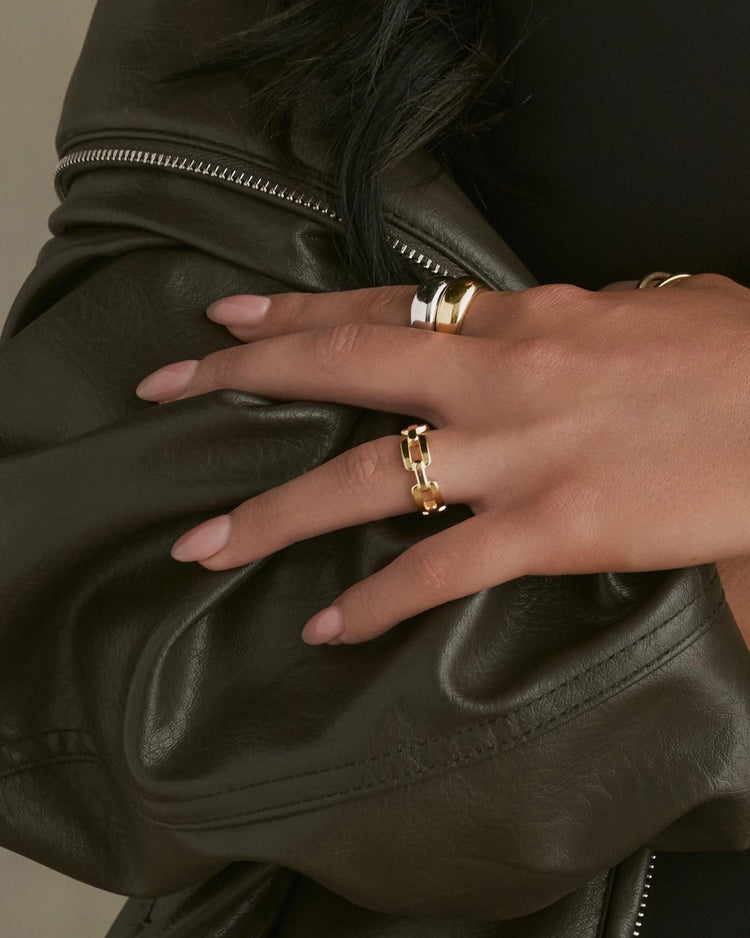 Women's Paperclip Ring Gold - JAXXON