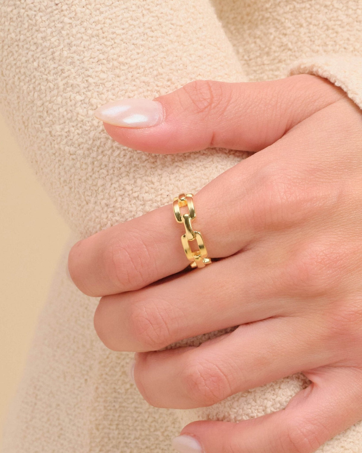 Women's Paperclip Ring Gold - JAXXON