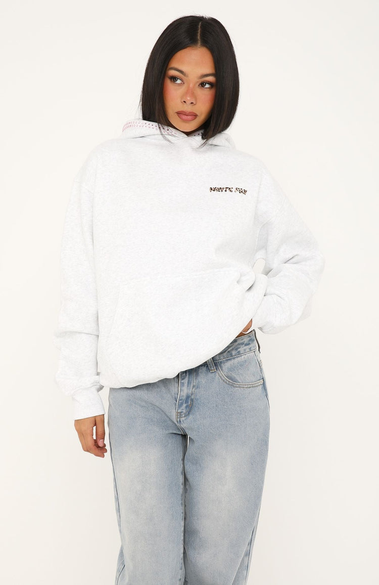 Vivid Light Oversized Hoodie Grey Marle