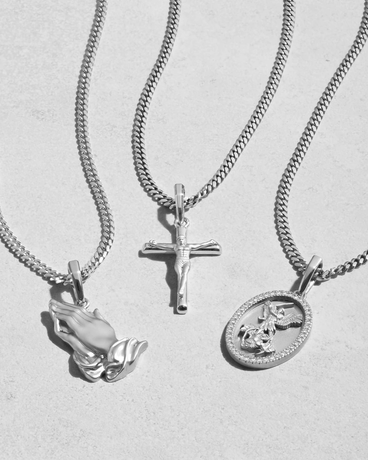 Studded St. Michael Pendant - JAXXON