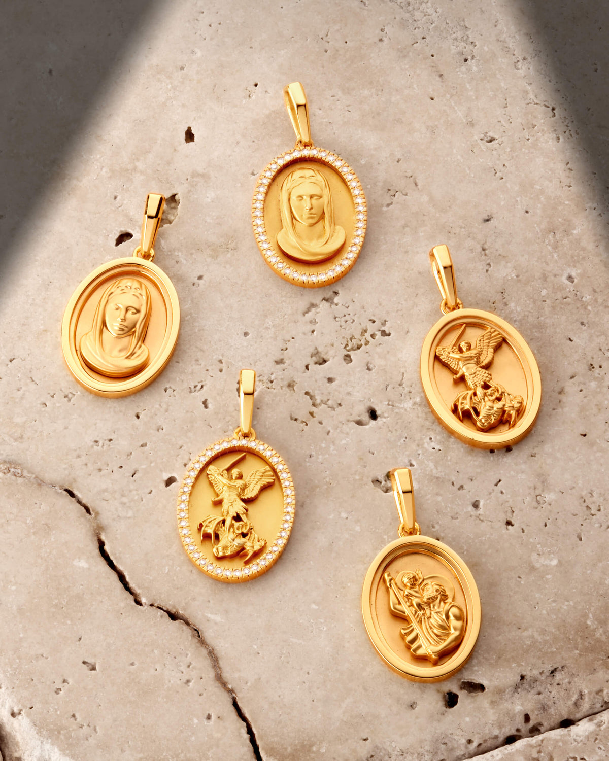 Studded St. Michael Pendant - JAXXON