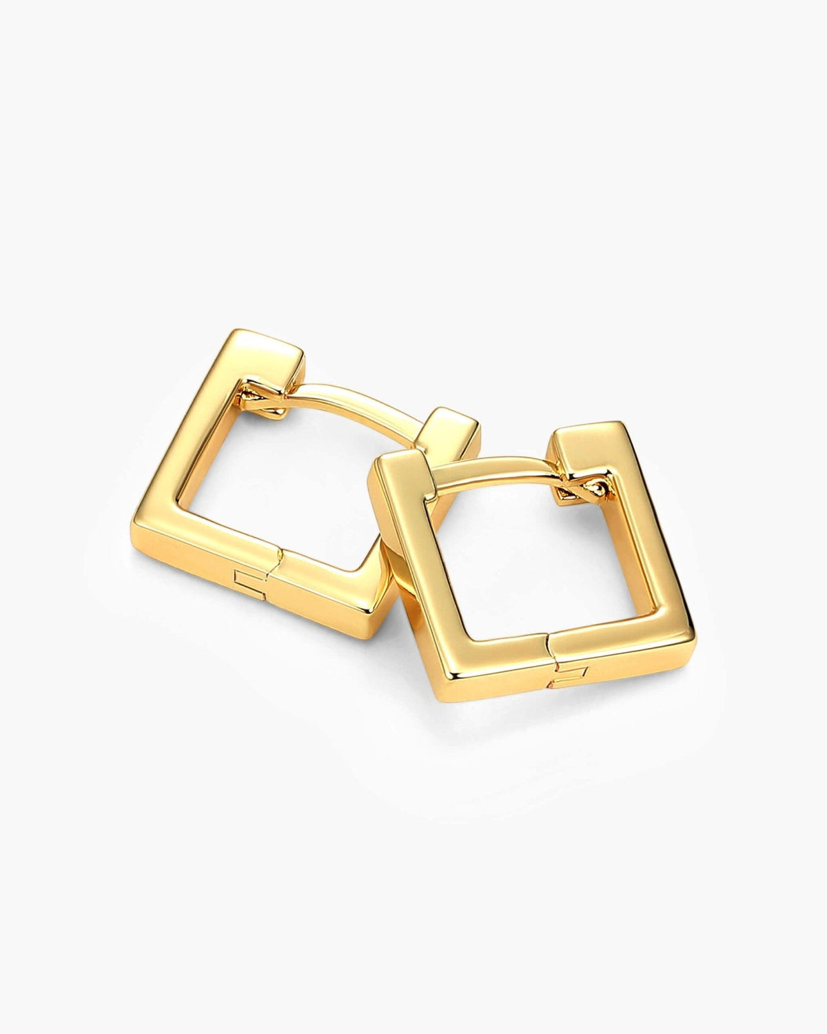 Square Huggie Earrings - Gold - JAXXON
