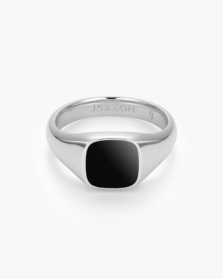 Square Signet Ring Silver - JAXXON