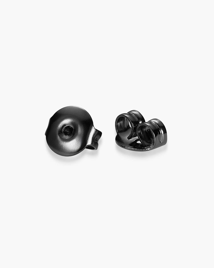 Square Stud Earrings Black - JAXXON