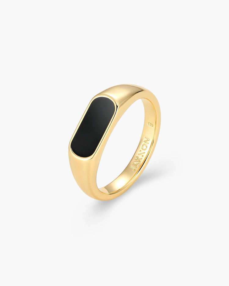 Stadium Signet Ring Gold - JAXXON