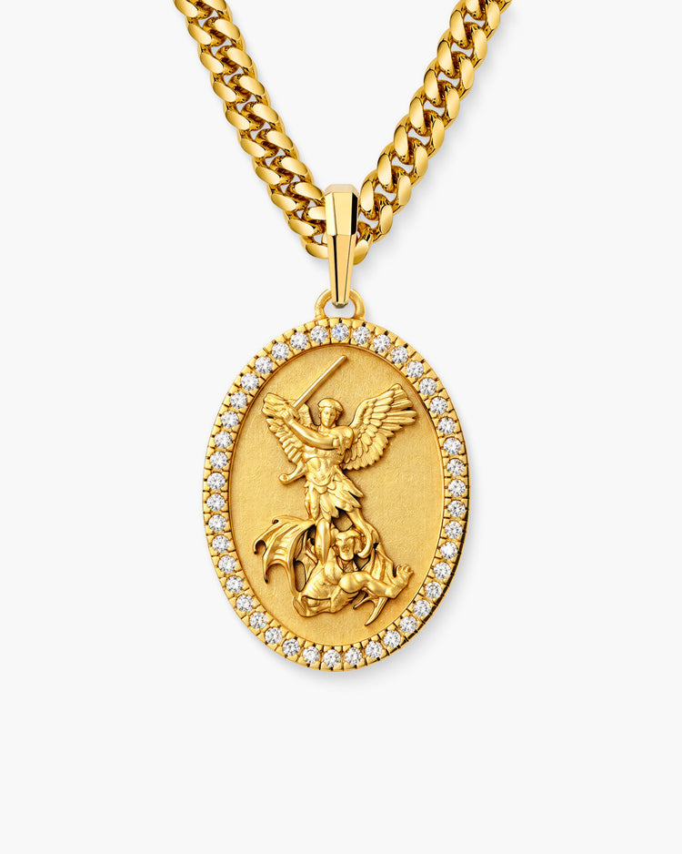 Youth Studded St. Michael Pendant