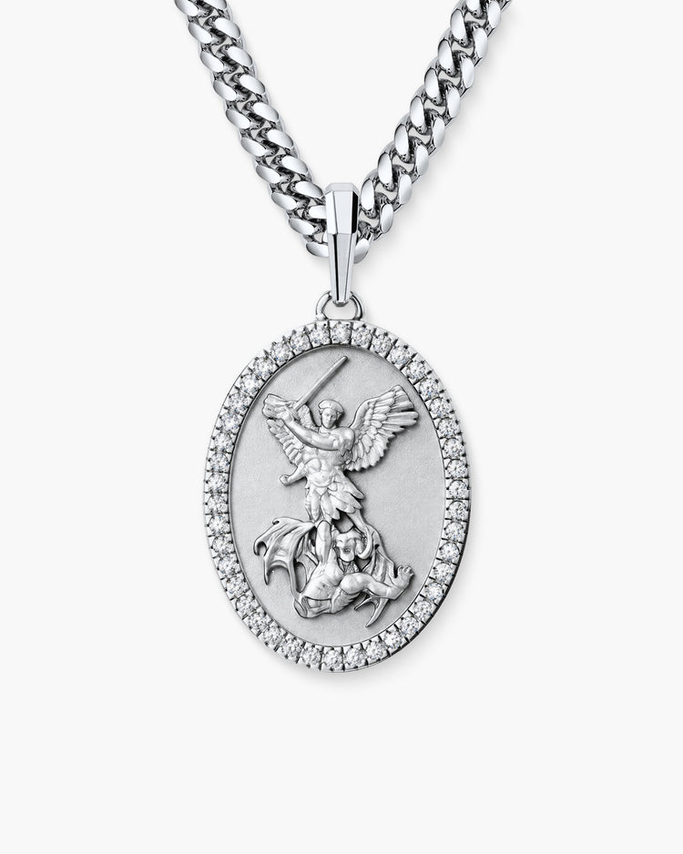 Youth Studded St. Michael Pendant