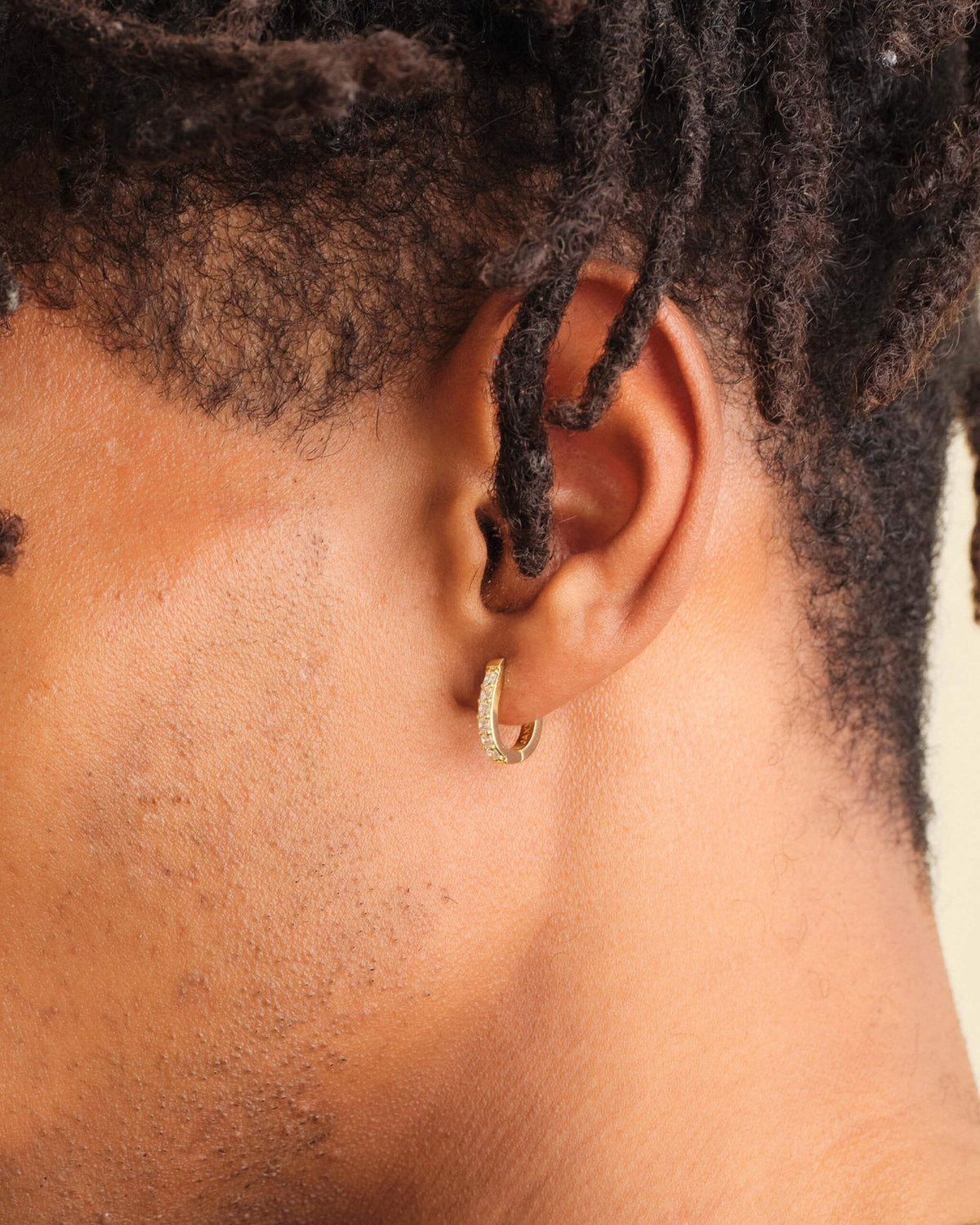 Studded Huggie Earrings - Gold - JAXXON