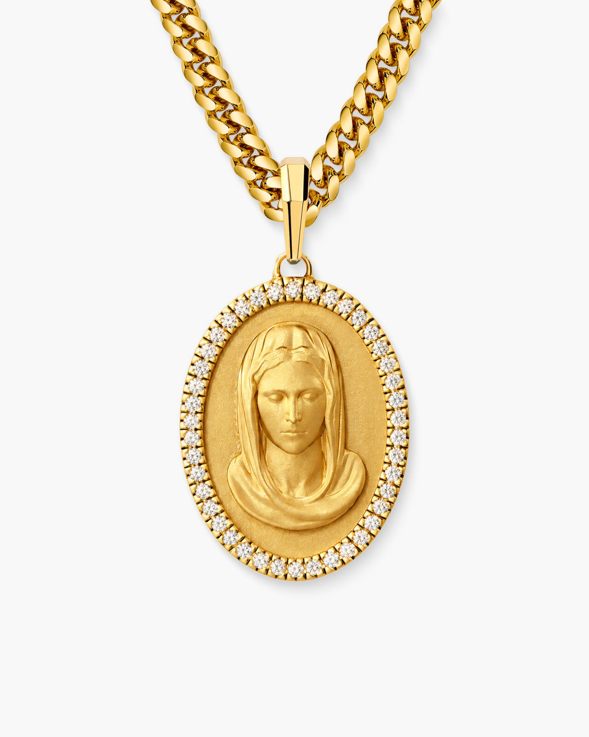 Women's Studded St. Mary Pendant