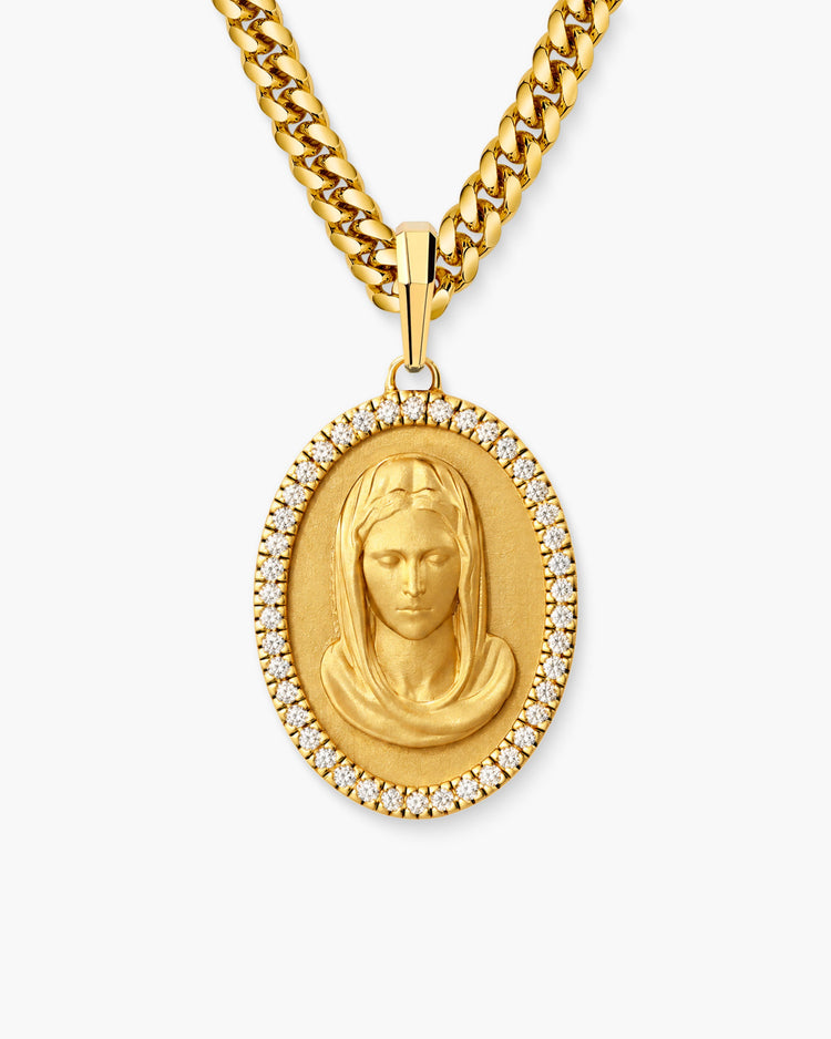 Women's Studded St. Mary Pendant