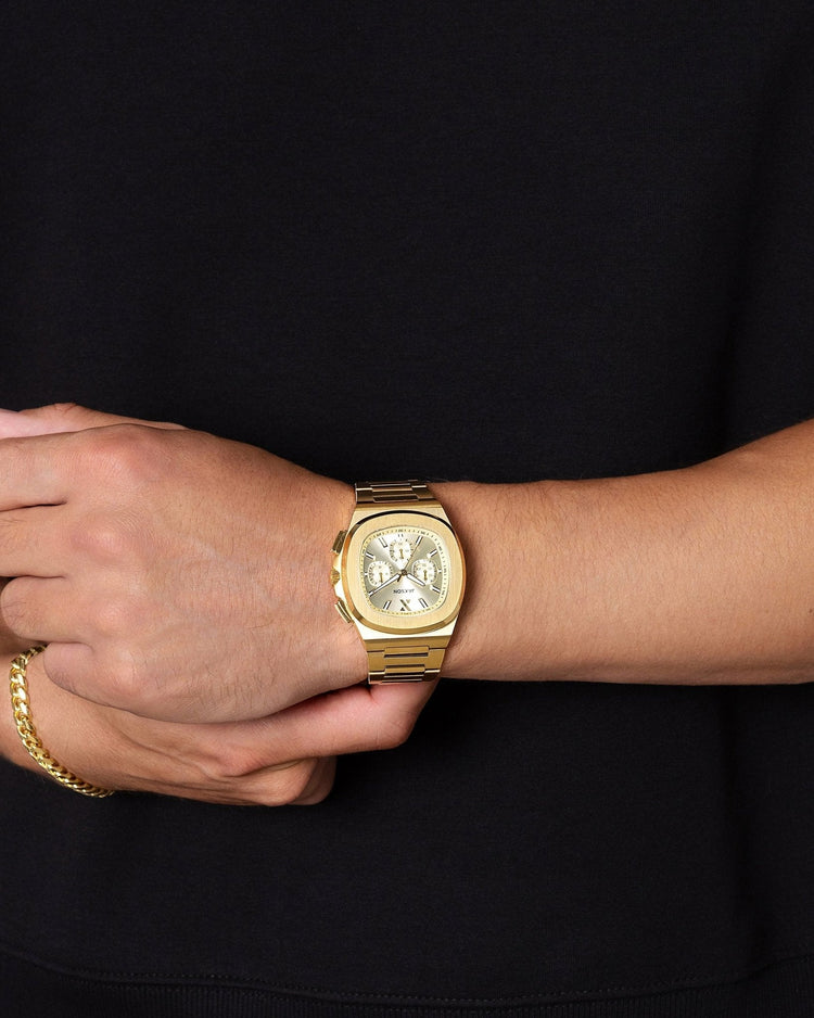 JX1 Chronograph Watch + Cuban Set 8mm - JAXXON