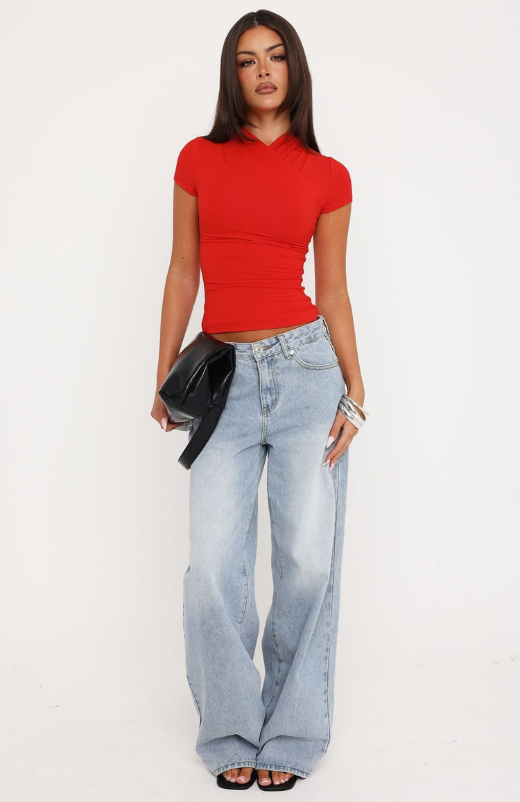 Just Can't Resist Short Sleeve Top Red