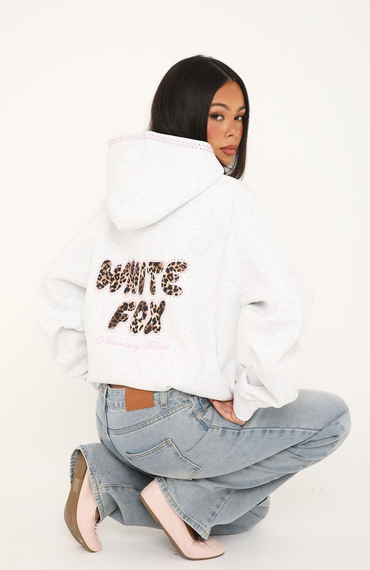 Vivid Light Oversized Hoodie Grey Marle
