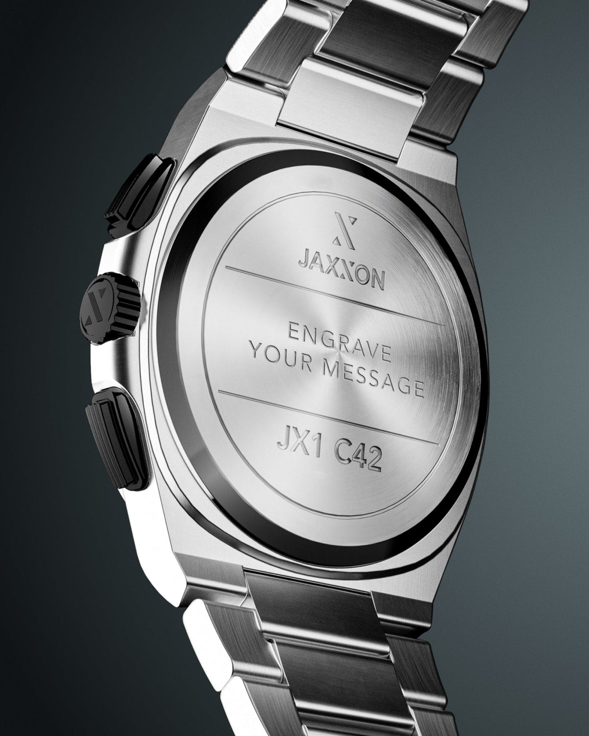 JX1 Chronograph Watch + Cuban Link Bracelet 5mm - JAXXON