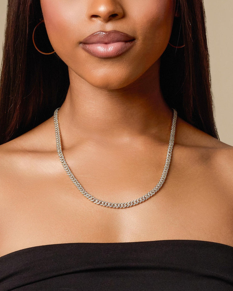 Women's Iced Out Cuban Link Chain 5mm - JAXXON