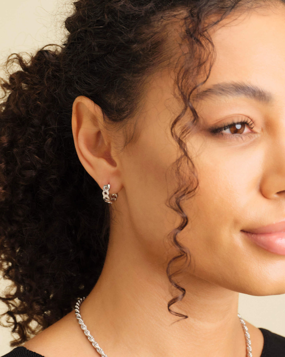 Women's Cuban Link Earrings - Silver - JAXXON