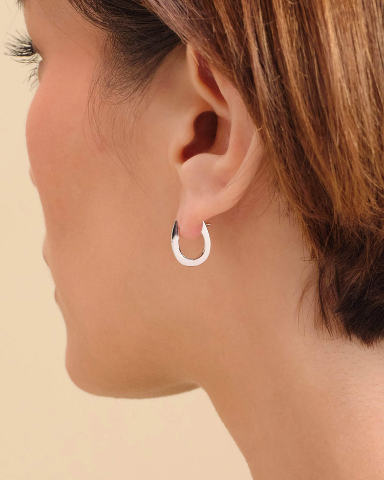 Women's Huggie Earrings - Silver - JAXXON