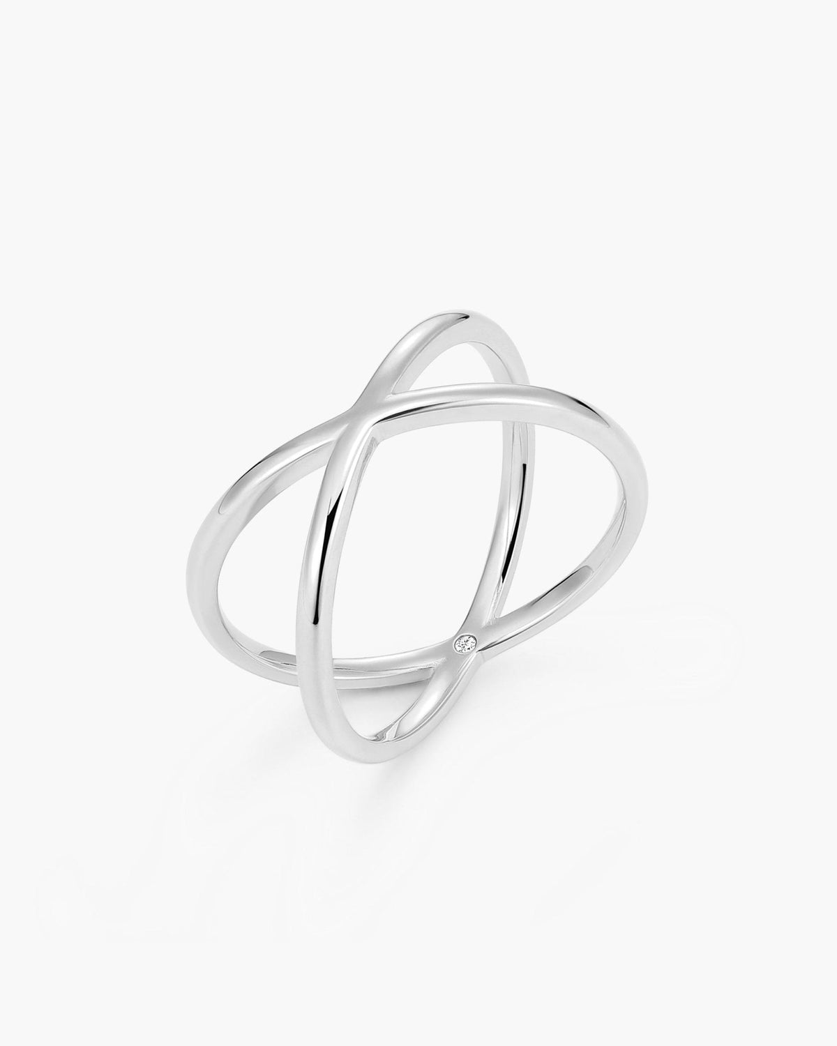 Women's Crossover Ring Silver - JAXXON
