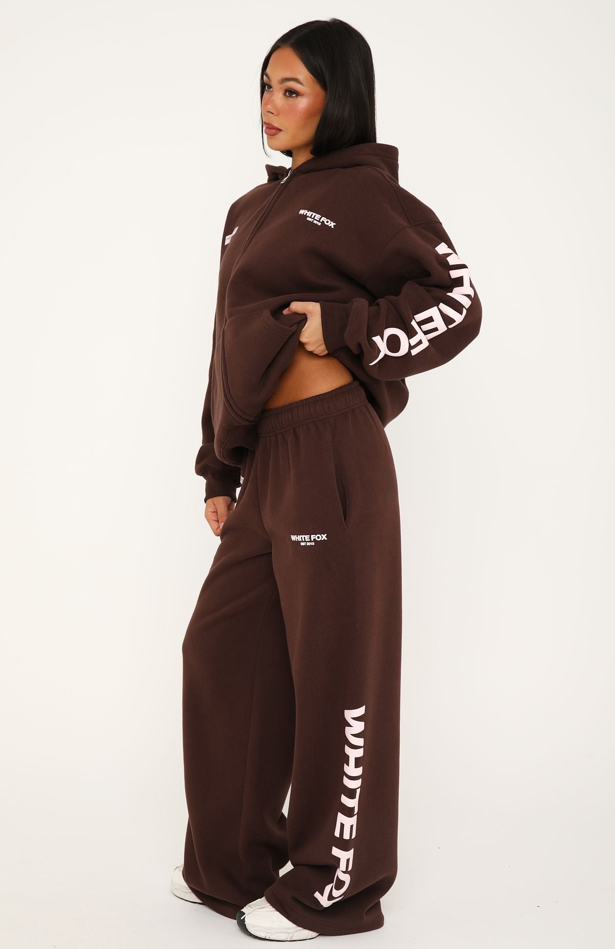 Higher Ground Wide Leg Sweatpants Chocolate