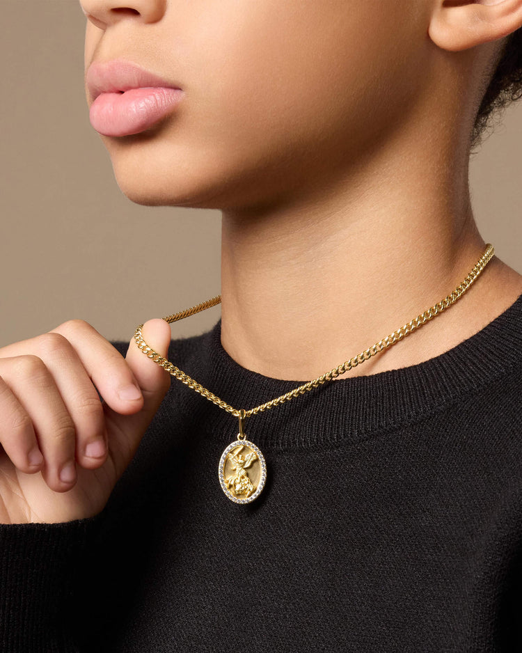 Youth Studded St. Michael Pendant
