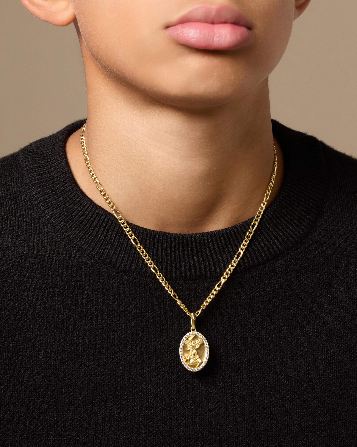 Youth Studded St. Michael Pendant