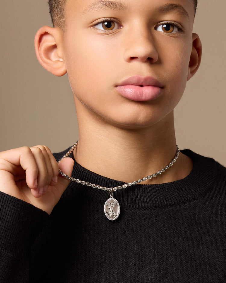 Youth Studded St. Michael Pendant
