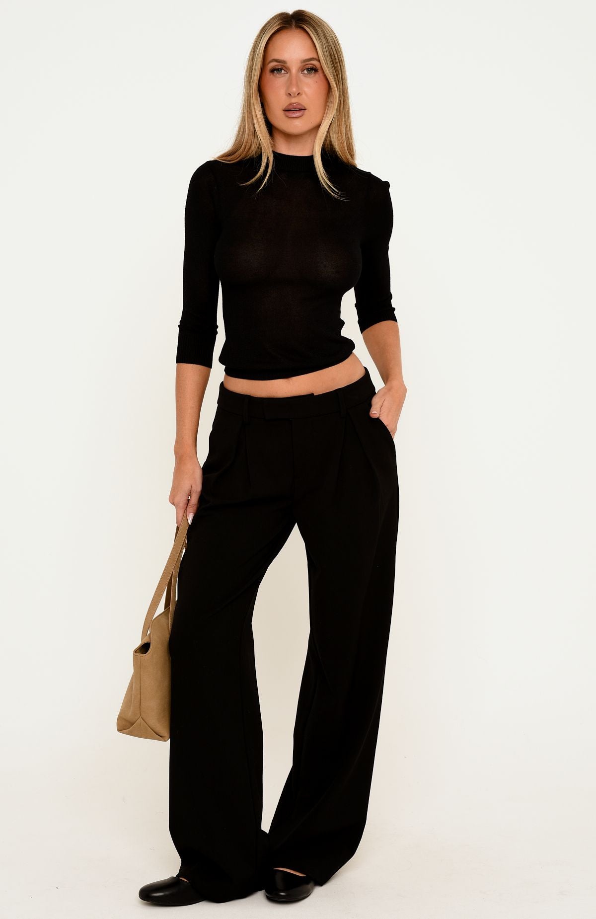I Have No Notes Wide Leg Pants Black