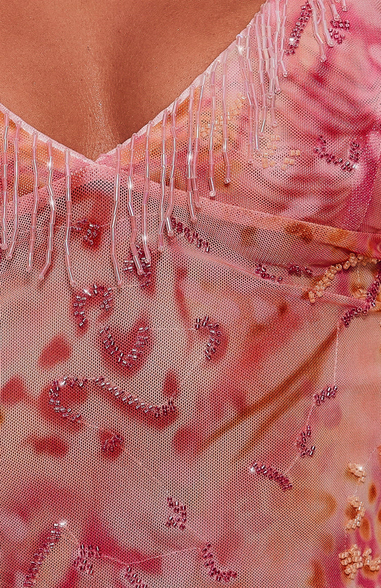 Aaliyah Beaded Top Rose Whispers