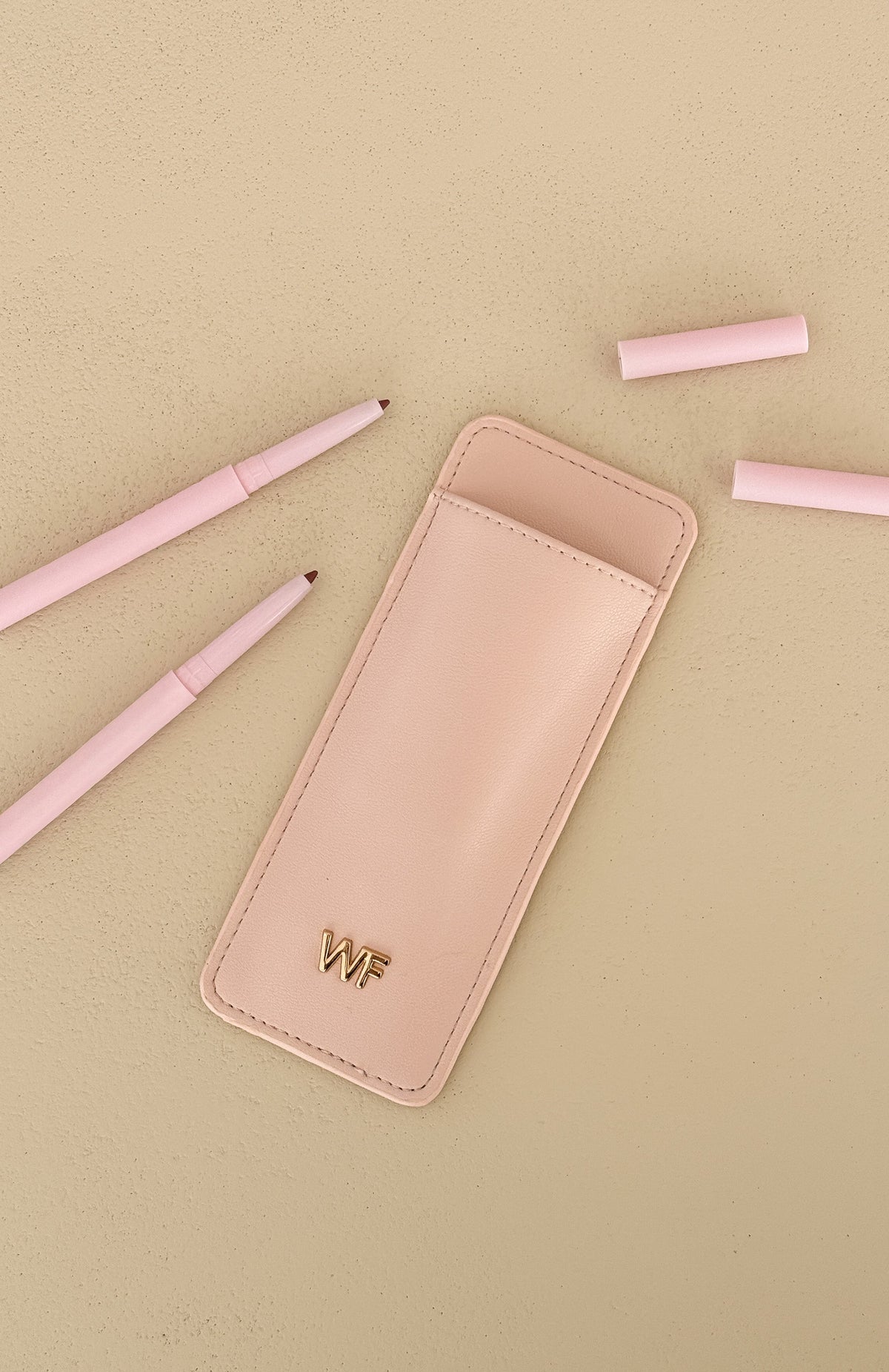 Alessia Lip Liner Case & Mirror Baby Pink