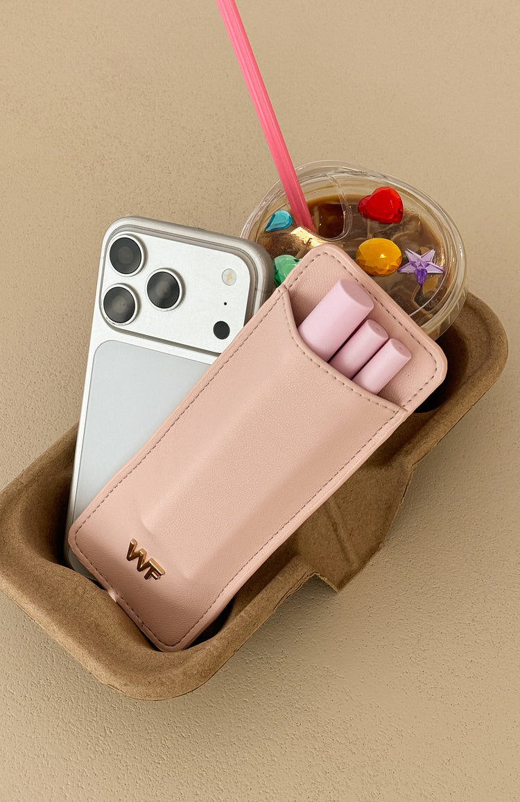 Alessia Lip Liner Case & Mirror Baby Pink