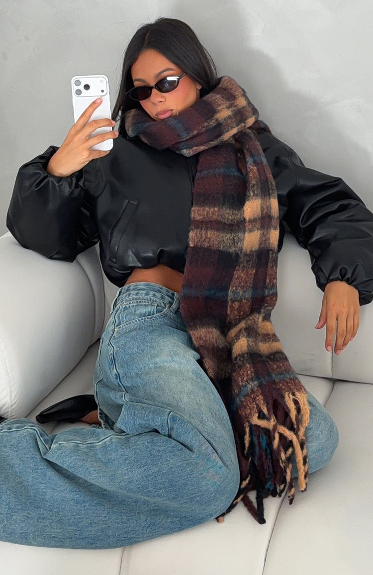 Archie Scarf Chocolate Plaid