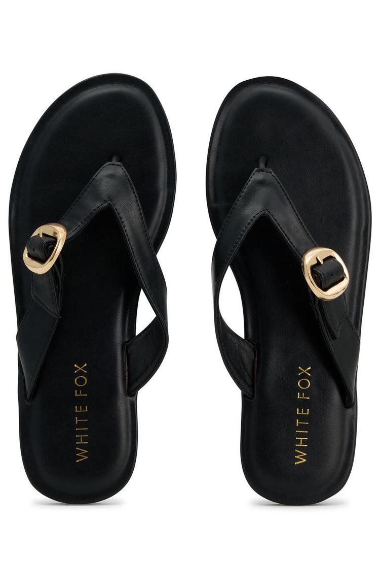 Tarrant Thong Sandals Black PU