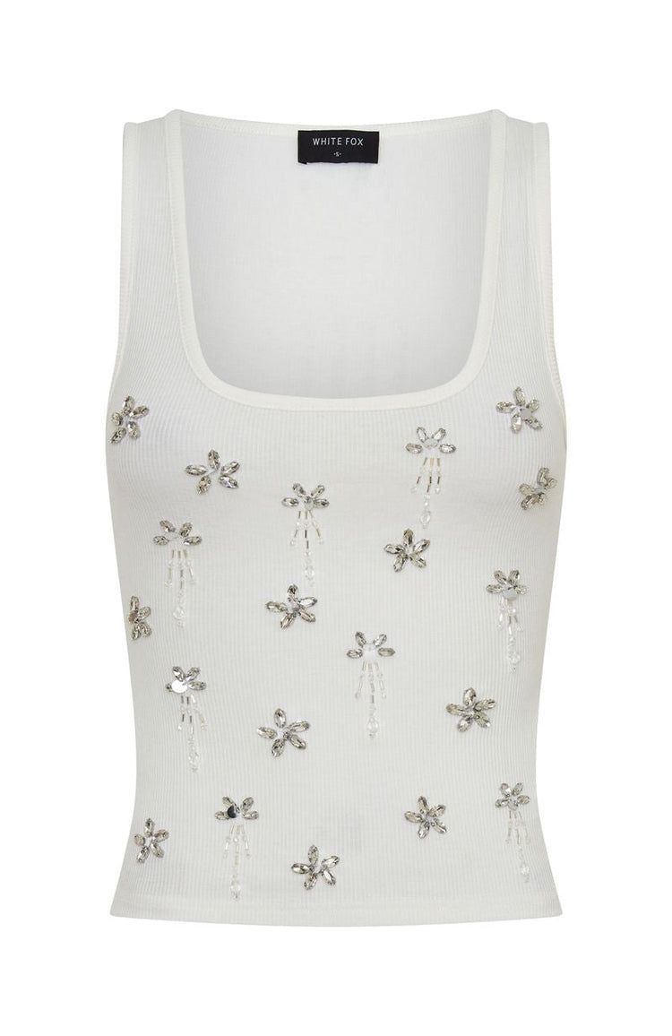 Sinful Embrace Rib Tank White